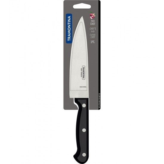 Faca Chef 6" Ultracorte Tramontina Cabo De Polipropileno Preto
